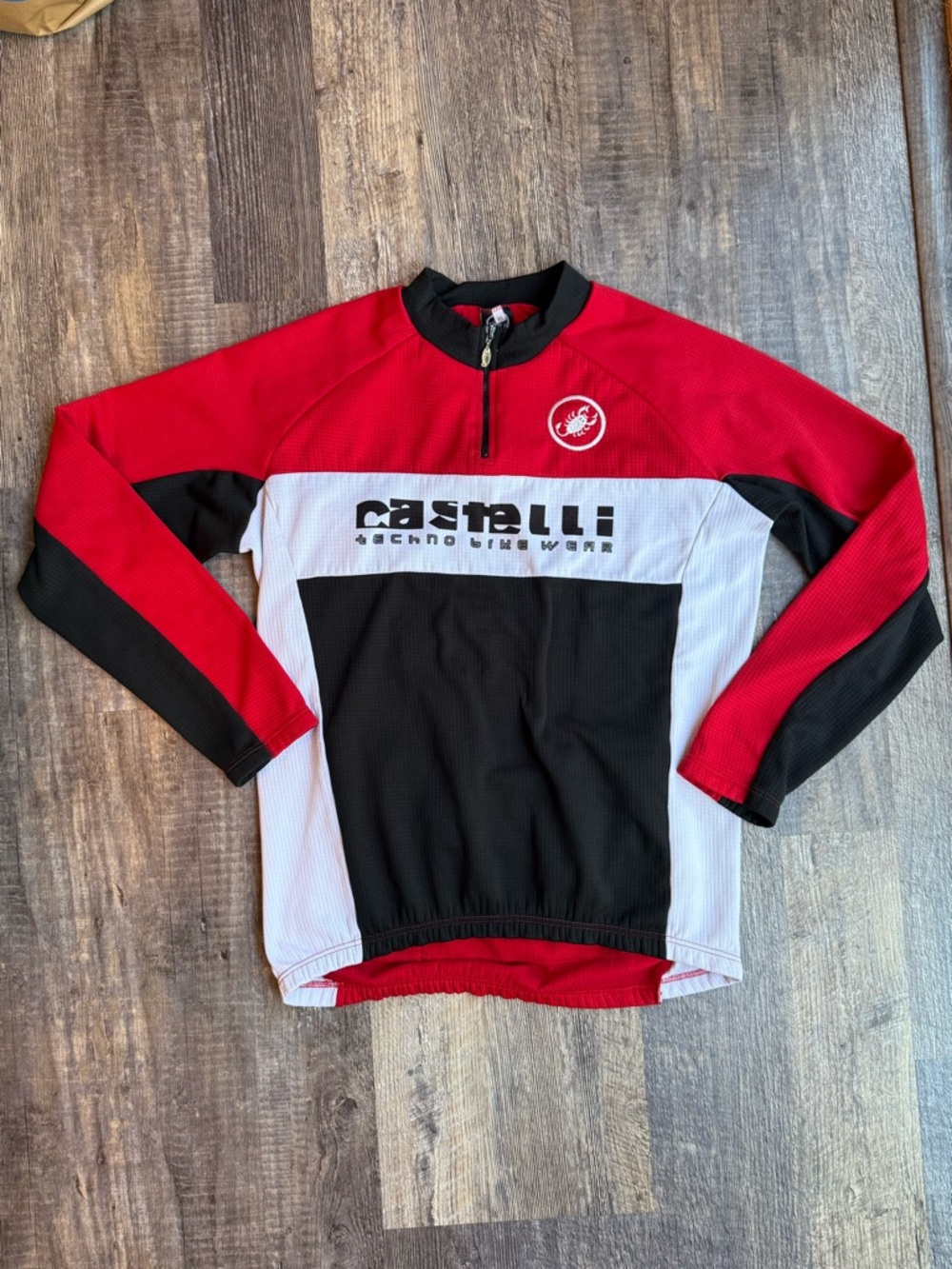 Vintage CASTELLI Cycling Technology Winter Long Sleeve Jersey with Fleece XL